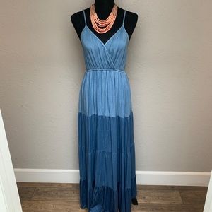 Karen Kane denim maxi dress